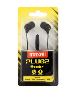 Maxell Plugz + mic slušalice, crne