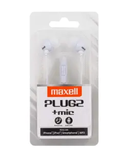 Maxell Plugz + mic slušalice, bijele