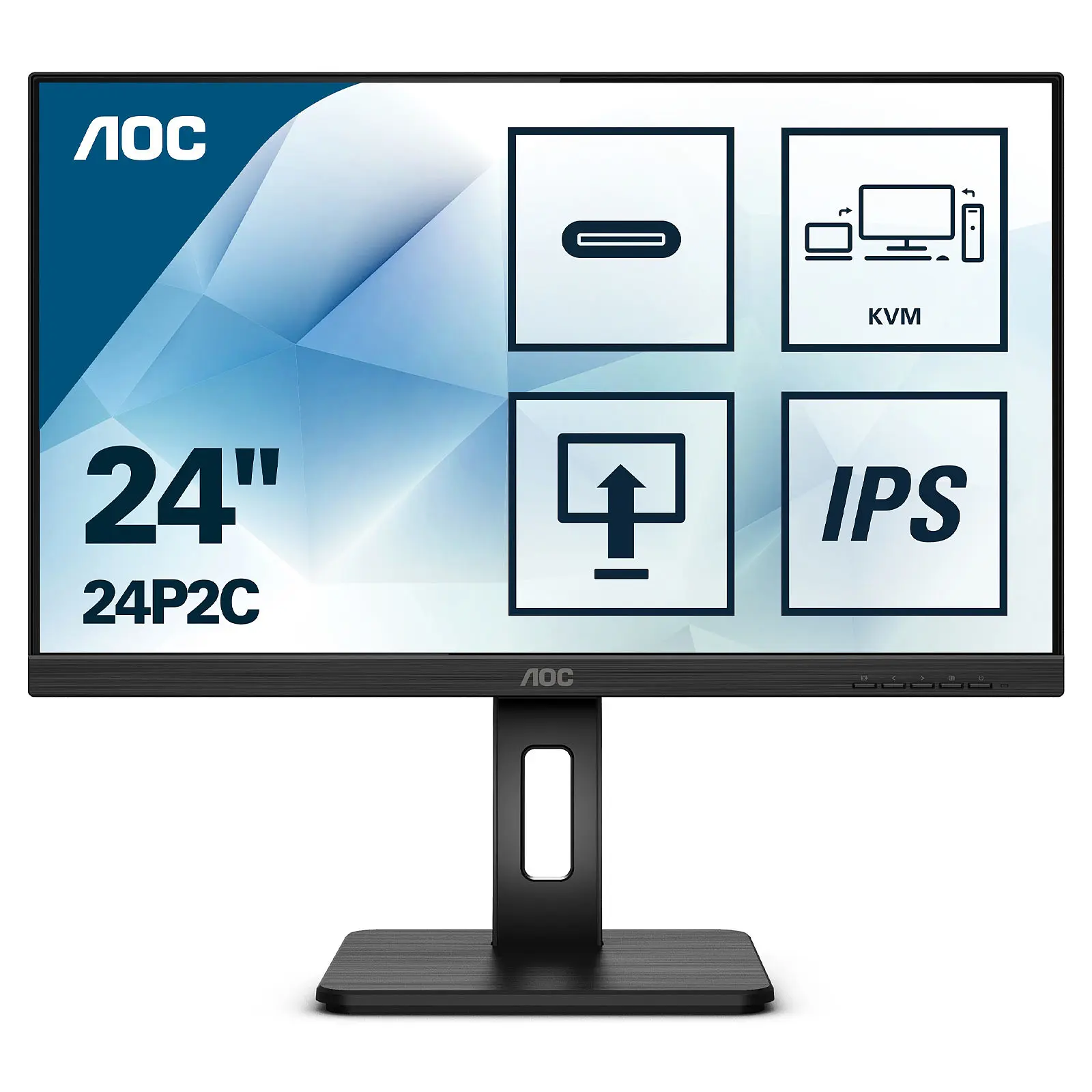 AOC IPS 23,8" 24P2C, HDMI, DVI, DP, USB3-C, pivot 24P2C