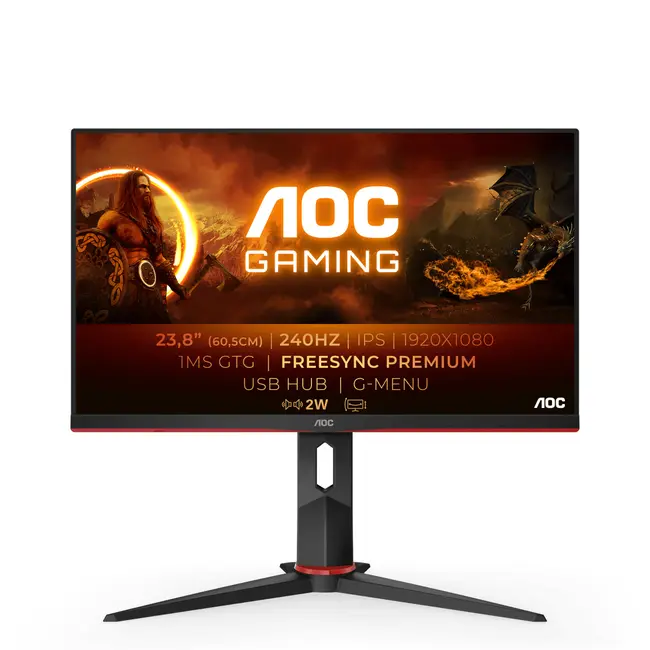 AOC LED 24", 24G2ZU, VGA, DP, 2xHDMI, 240Hz