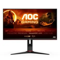 AOC U28G2XU2, 28", 2xHDMI, 2xDP, 144Hz, HAS, 4K