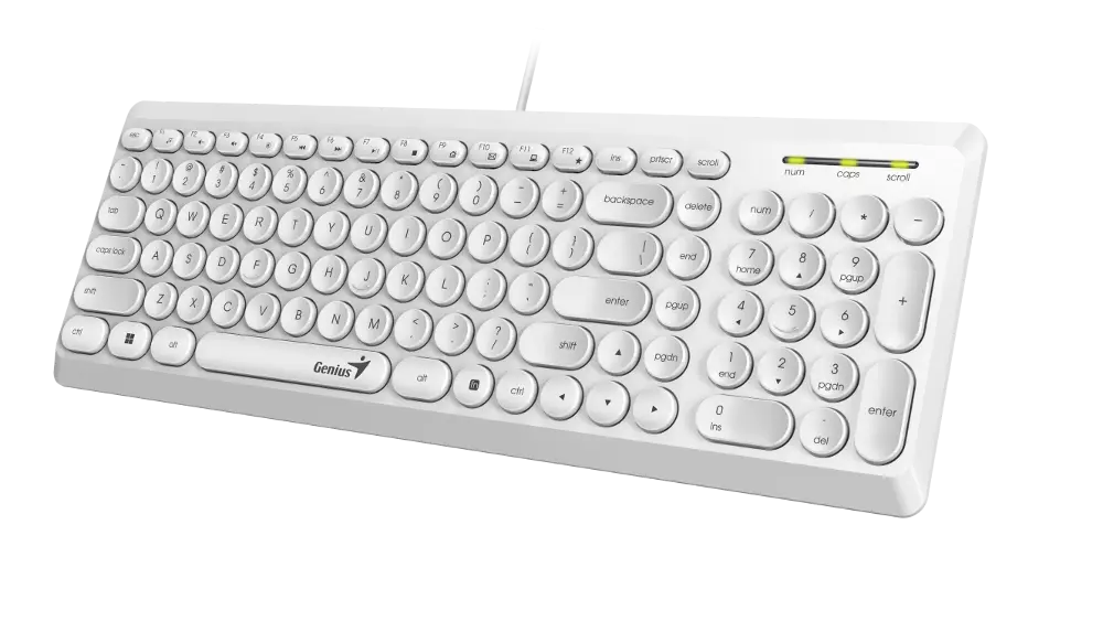 Genius SlimStar Q200, tipkovnica, USB, bijela
