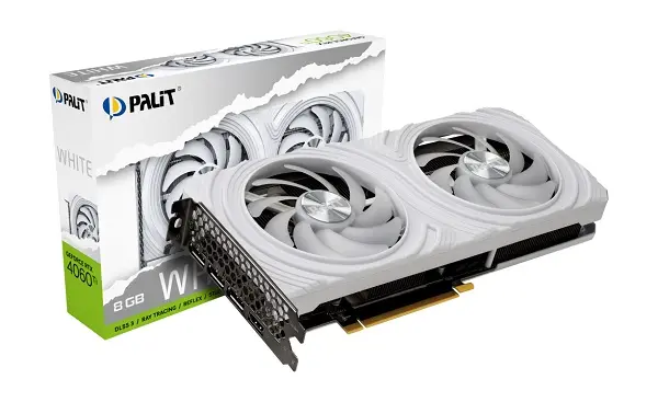 Palit GF RTX4060Ti  White, 8GB GDDR6 NE6406T019P1-1048L