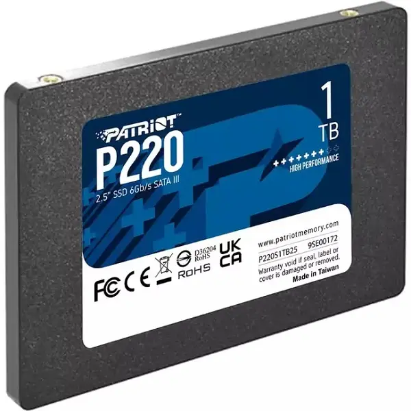 Patriot SSD P220 R550/W500, 1TB, 7mm, 2.5" P220S1TB25