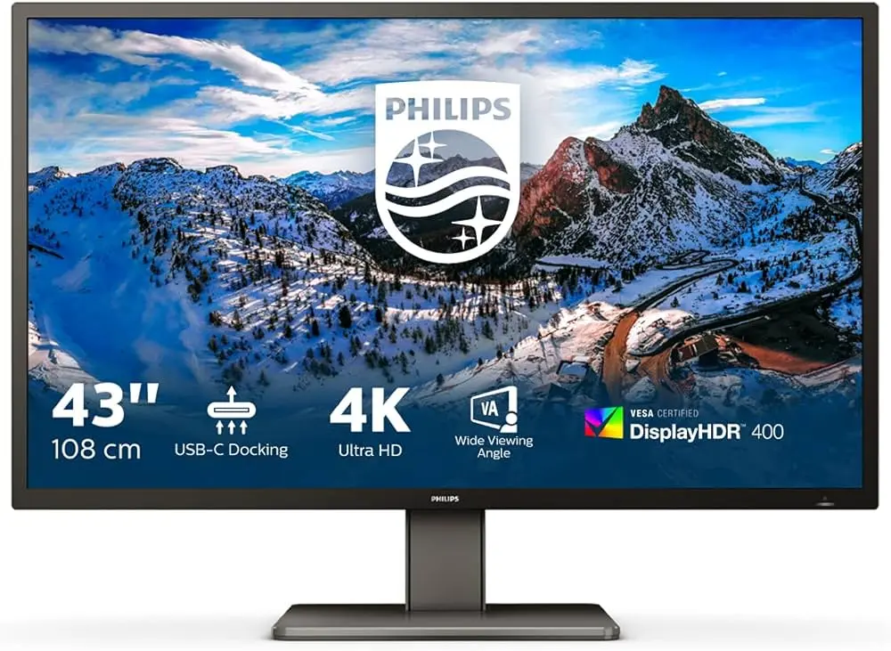 Philips 43" 439P1, 3xHDMI, DP, USB-C, RJ45, KVM