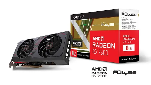 Sapphire AMD Radeon RX 7600 PULSE Gaming OC 8GB grafička kartica