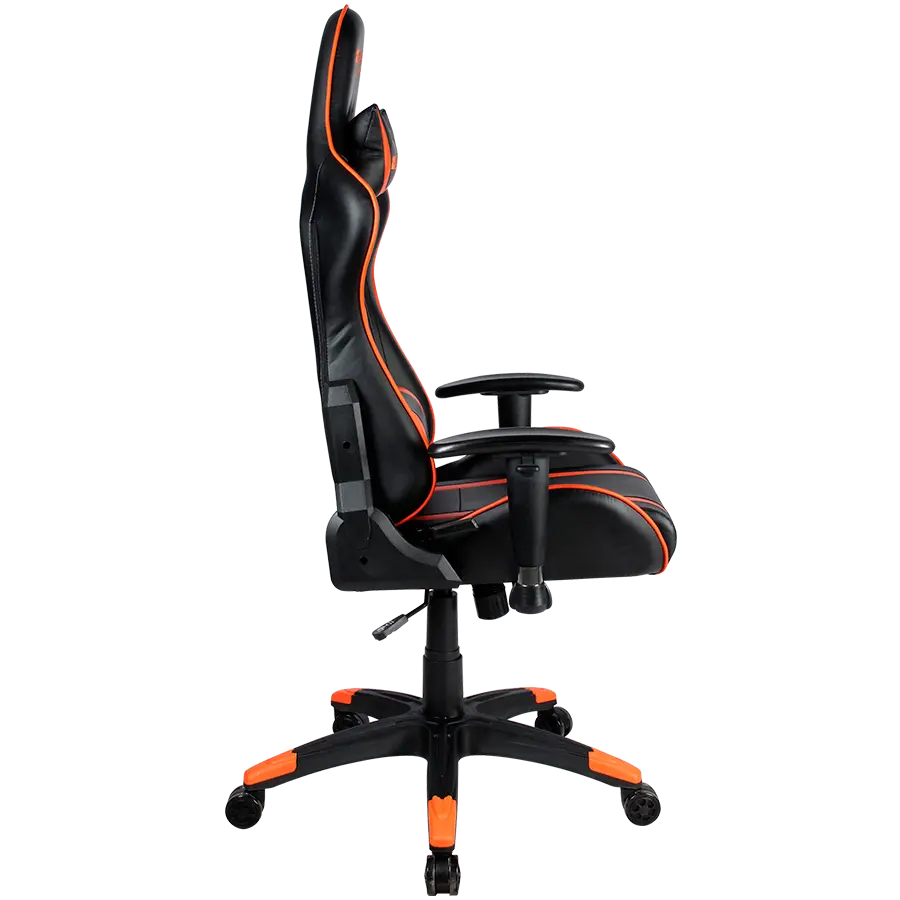 CANYON Fobos GС-3, Gaming chair, PU leather, Cold molded foam, Metal Frame, Top gun mechanism, 90-165 dgree, 2D armrest, Class 4 gas lift, Nylon 5 Stars Base, 60mm PU caster, black+Orange.