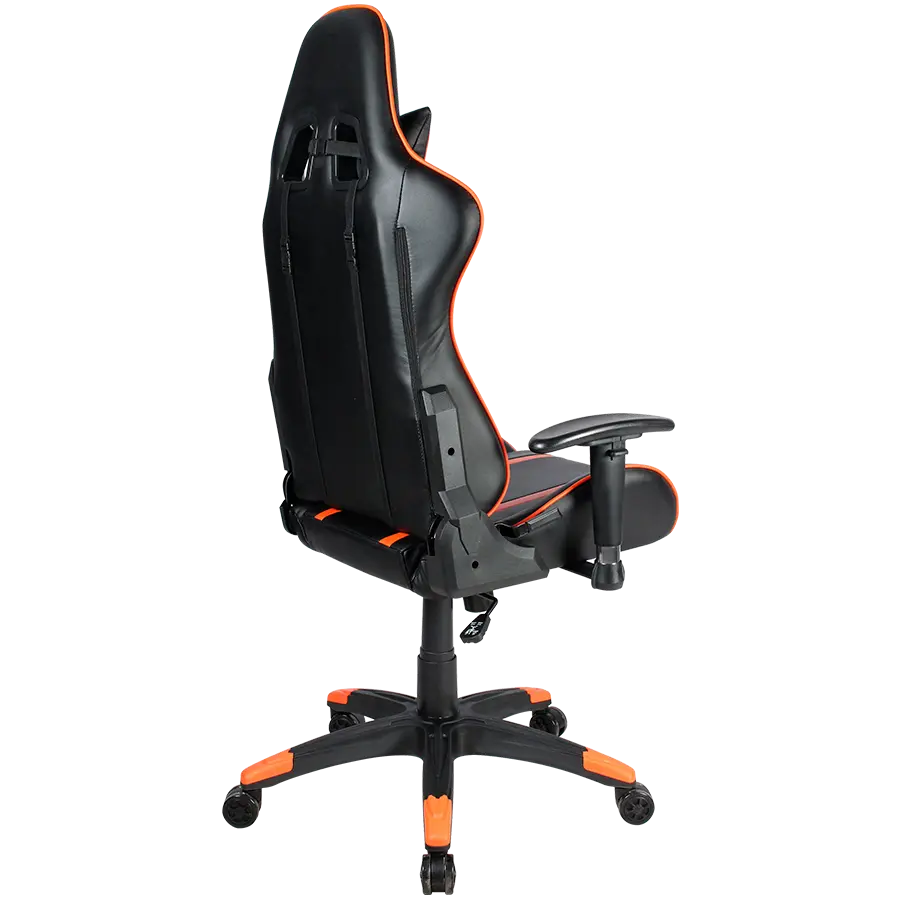 CANYON Fobos GС-3, Gaming chair, PU leather, Cold molded foam, Metal Frame, Top gun mechanism, 90-165 dgree, 2D armrest, Class 4 gas lift, Nylon 5 Stars Base, 60mm PU caster, black+Orange.