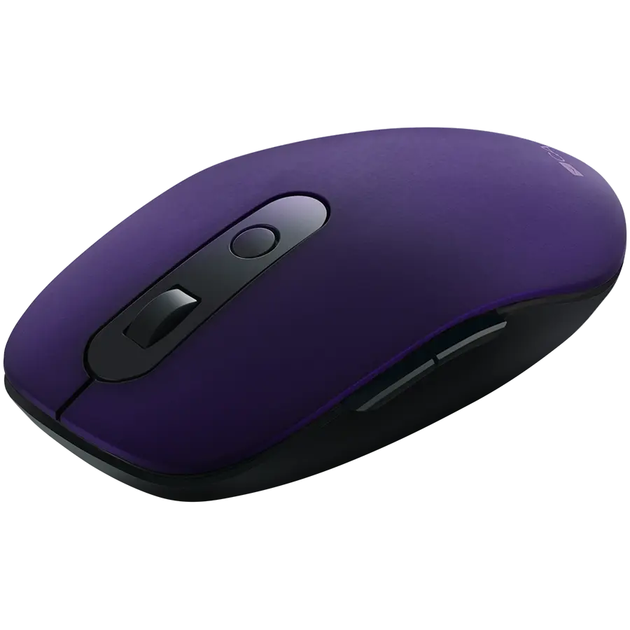 CANYON MW-9, 2 in 1 Wireless optical mouse with 6 buttons, DPI 800/1000/1200/1500, 2 mode(BT/ 2.4GHz), Battery AA*1pcs, Violet, silent switch for right/left keys, 65.4*112.25*32.3mm, 0.092kg