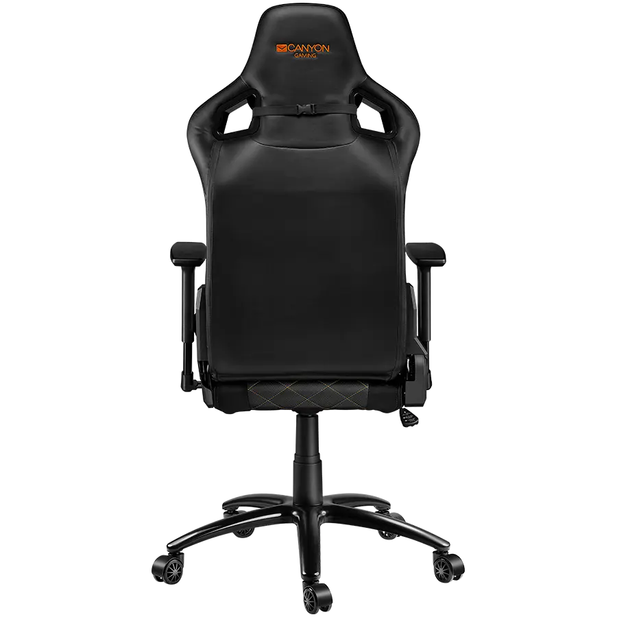 CANYON Nightfall GС-7, Gaming chair, PU leather, Cold molded foam, Metal Frame, Top gun mechanism, 90-160 dgree, 3D armrest, Class 4 gas lift, metal base ,60mm Nylon Castor, black and orange stitching