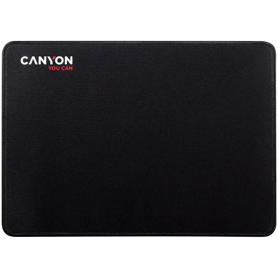 CANYON MP-4, Mouse pad,350X250X3MM,Multipandex,fully black with our logo (non gaming),blister cardboard