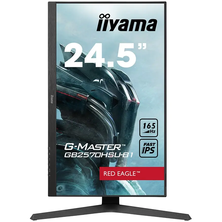 IIYAMA Monitor 24,5" ETE Fast IPS Gaming, G-Master Red Eagle, FreeSync Premium, 1920x1080@165Hz, 400cd/m², 1100:1, HDMI, DisplayPort, 0,5ms (MPRT), Speakers, USB-HUB (2x3.0), Black Tuner, Height Adj. Stand