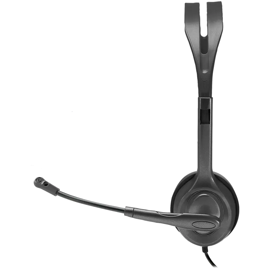 LOGITECH H111 Corded Stereo Headset - BLACK - 3.5 MM