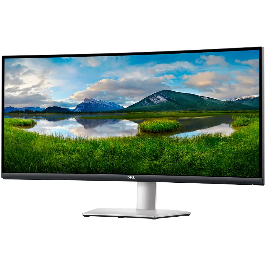 Monitor DELL S-series S3422DW UltraWide Curved 34in, 3440x1440, WQHD, VA Antiglare, 21:9, 3000:1, 300cd/m2, AMD FreeSync, 4ms, 178/178, DP, 2x HDMI, 3x USB 3.0 (1x B.C), Audio line-out, 2x 5W Speaker, Tilt, Slant Adjust, Height Adjust, 3Y