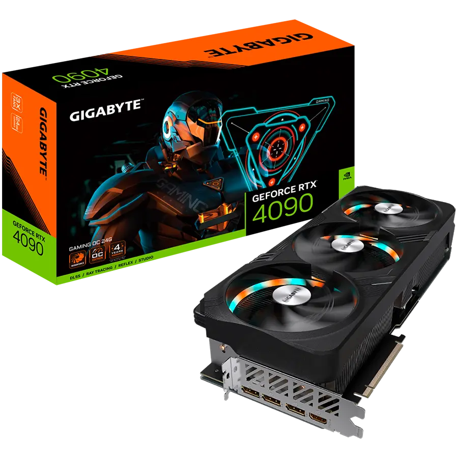 GIGABYTE Video Card NVIDIA GeForce RTX 4090 GAMING OC 24G, GDDR6X 24GB/384bit, PCI-E 4.0 x16, 1x HDMI, 3x DP, 1x16pin power, recomm. 1000W PSU, ATX, Retail GV-N4090GAMING OC-24GD