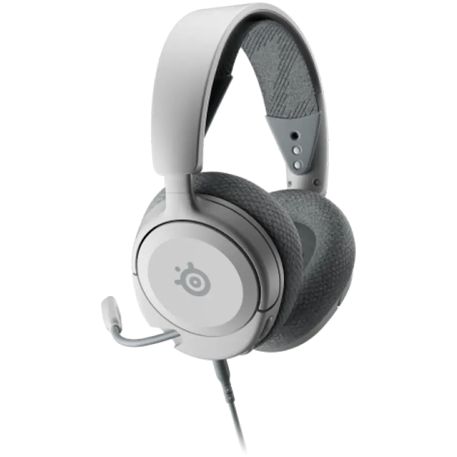 SteelSeries I Arctis Nova 1 White I Gaming Headset / High Fidelity Drivers / Ultra lightweight / 4-points of adjustability / Noise-cancelling mic / Compatable w/ PC and console platform with a 3.5mm jack / Onboard volume dial and voice mute button I White