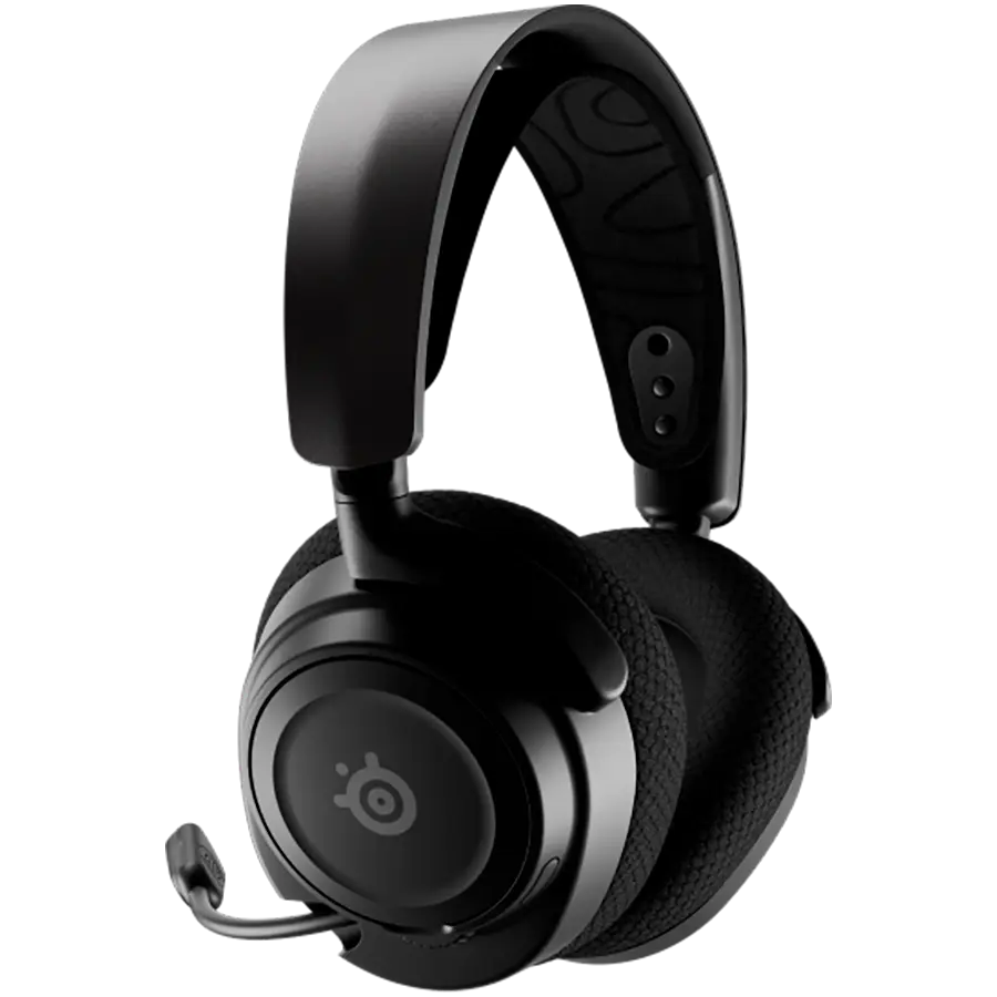 SteelSeries I Arctis Nova 7 I Gaming Headset I Wireless / High Fidelity Drivers w/ 360° Spatial Audio / Simultaneous Wireless (2.4GHz and Bluetooth) / 38-hour battery life / Noise-cancelling mic. / Multi-platform USB-C dongle compatable w/ PC, Mac, PlayStation, Switch, Meta Quest 2, and mobile I Black