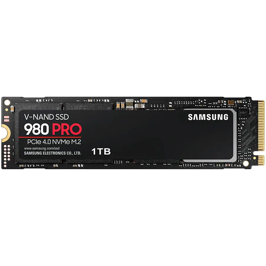 Samsung SSD 980 Pro 1TB with Heatsink M.2 PCIE Gen 4.0 NVME 1.3c PCIEx4, 7000/5000 MB/s, 600TBW, 5yrs