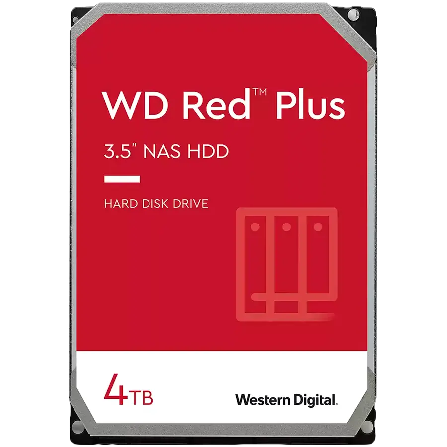 HDD NAS WD Red Plus (3.5'', 4TB, 256MB, 5400 RPM, SATA 6 Gb/s)