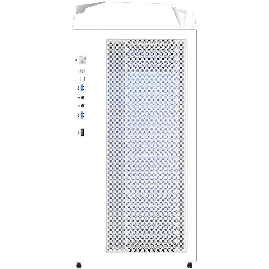 Gigabyte C301 GLASS Midi Tower, E-ATX, USB 3.1 Gen2 Type-C x1, USB 3.0 x2, Audio In & Out, LED Switch, 4x 120mm ARGB fans, Tempered Glass, White