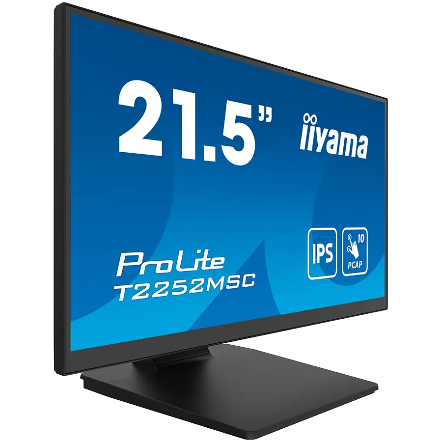 IIYAMA Monitor LED T2252MSC-B2 21.5" IPS TOUCH Capacitive 1920 x 1080, 250 cd/m², 1000:1, 5ms, Touch points 10, Touch method stylus, finger, glove, Touch interface	USB, HDMI x1, DisplayPort x1, Speakers 2 x 1W, Tilt, VESA