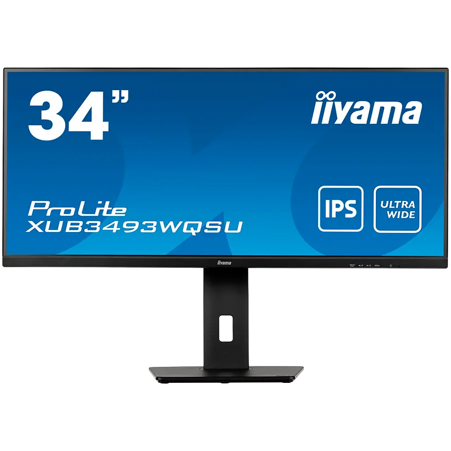 IIYAMA Monitor XUB3493WQSU-B5 34” IPS 3440 x 1440 @75Hz 21:9, 400 cd/m², 4ms, 1000:1,  HDMI, DP, USB, height, swivel, tilt, HDCP, Speakers, VESA