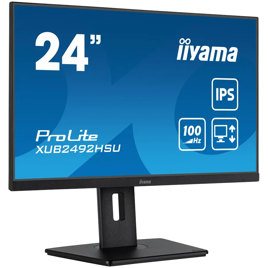 IIYAMA Monitor LED XUB2492HSU-B6 24” IPS 1920 x 1080 @100Hz 250 cd/m² 1300:1 0.4ms HDMI DP USBx4 height, swivel, tilt, pivot (rotation both sides)