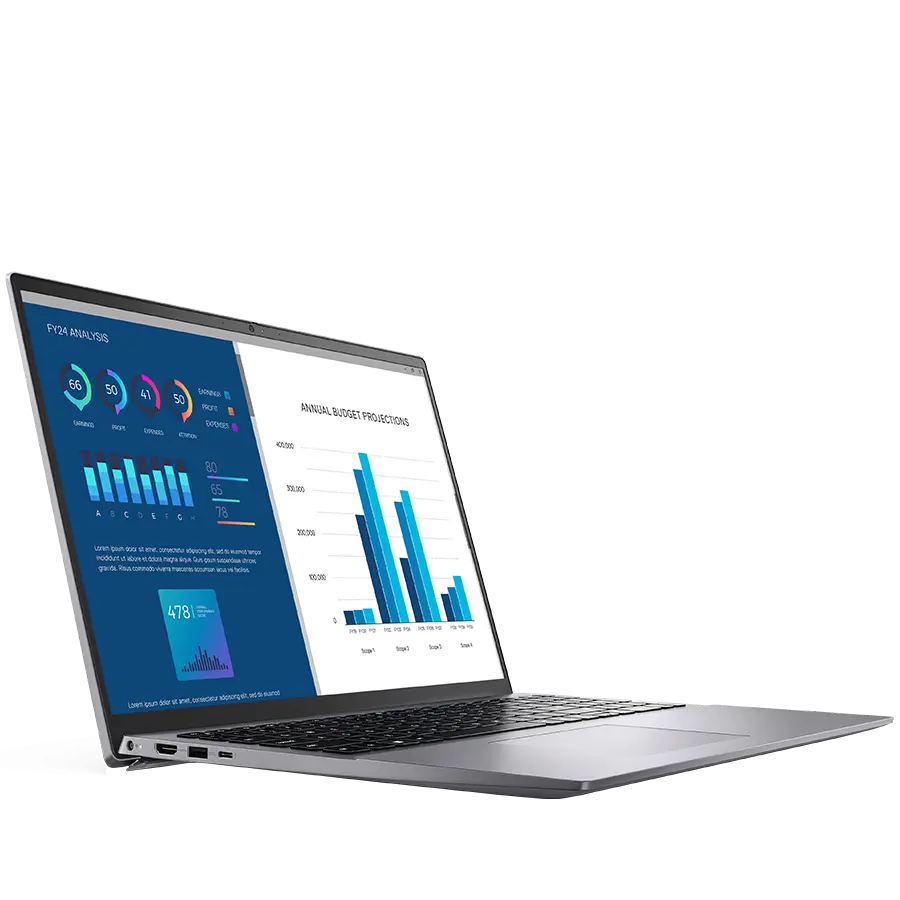 Dell Vostro 5630, 16“ 16:10 FHD+ (1920x1200), Intel Core i5-1340P (12MB, 4.6GHz), 16GB (2x8GB) LPDDR5 4800MHz, M.2 512GB PCIe, NVIDIA RTX 2050 4GB, WiFi, BT, HDMI, THB4 (DP/PD), 2xUSB 3.2, RJ-45, FHD Cam, Mic, FngPr, Backlit kb, Win11Pro, 3Y PS NBD