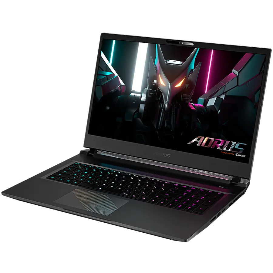 Gigabyte Notebook AORUS 17 9SF 17.3in (1920x1080) FHD 300Hz, Intel Core i5-12500H, 16GB (2x8GB) DDR5 4800MHz, 512GB Gen4 (1 slot free), RTX 4070 8GB, 1xTB4, USB3.2A, USB Type-C, SD, HDMI, miniDP, WiFi/BT 6E, FHDCam, RGB KB, Li-Po 99Wh, No OS