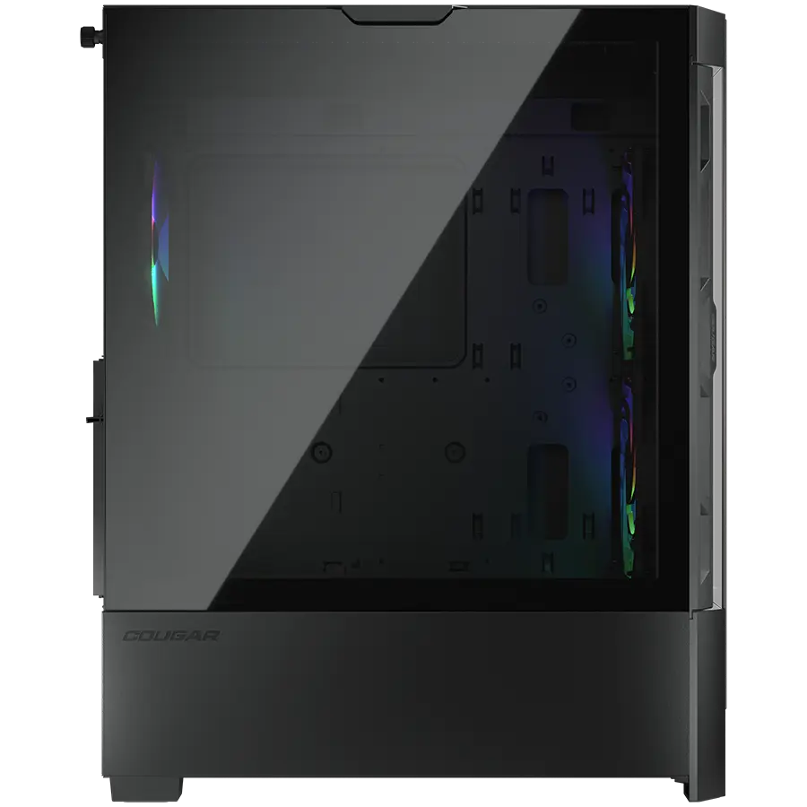 COUGAR | Case Airface RGB Black | PC Case | Mid Tower / Mesh Front Panel / 2 x 140mm ARGB Fans / 1x 120mm ARGB Fan / TG Left Panel / Black
