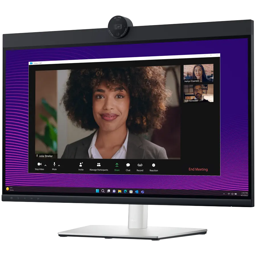 Monitor DELL P2724DEB Video Conferencing 27", 2560x1440, QHD, IPS Antiglare, 16:9, 1000:1, 350 cd/m2, 8ms/5ms, 178/178, 2xDP, HDMI, 2xUSB-C (DP/PD), USB-B, 3xUSB-A, RJ-45, Audio line out, 2x5W Speaker, Cam, Mic, Tilt, Swivel, Pivot, Height Adjust, 3Y