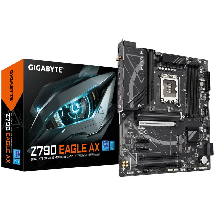 GIGABYTE MB LGA1700 Z790 4 x DDR5 1 x HDMI 1 x DisplayPort 3 x M.2 4 x SATA ATX Z790 EAGLE AX