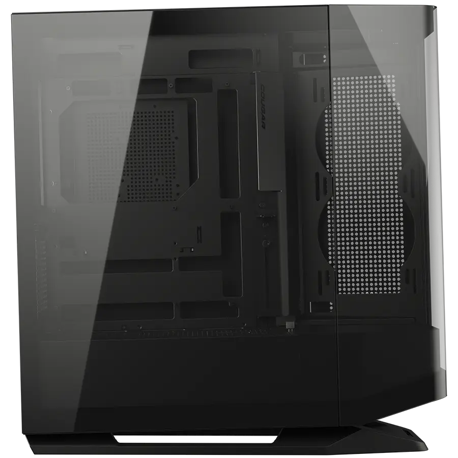 COUGAR | FV270 Black | PC Case | Mid tower / Tempered, Curved Glass Perimeter / Quick Detachable Air Filters / Up to 9 Fans (1x120mm RGB Preinstalled) / Black CGR-58M6B