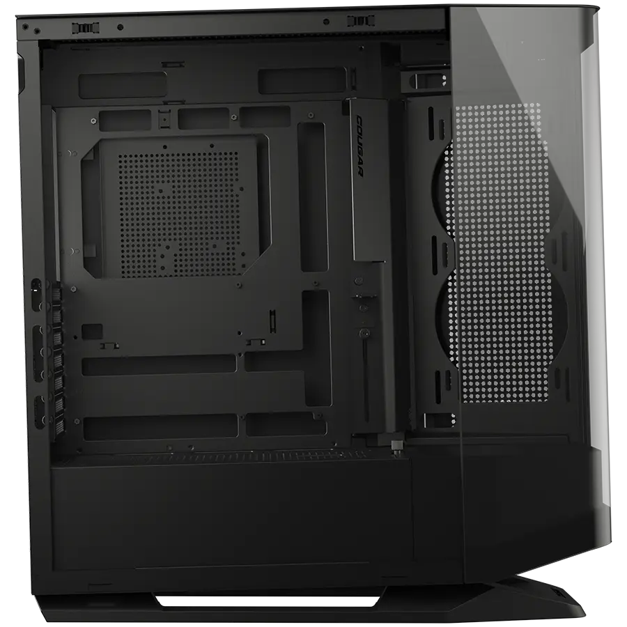 COUGAR | FV270 Black | PC Case | Mid tower / Tempered, Curved Glass Perimeter / Quick Detachable Air Filters / Up to 9 Fans (1x120mm RGB Preinstalled) / Black CGR-58M6B