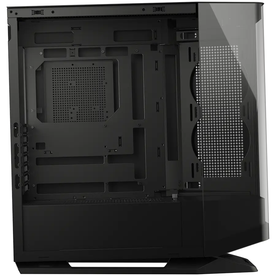 COUGAR | FV270 Black | PC Case | Mid tower / Tempered, Curved Glass Perimeter / Quick Detachable Air Filters / Up to 9 Fans (1x120mm RGB Preinstalled) / Black CGR-58M6B