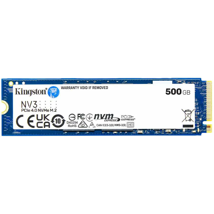 Kingston SSD 500GB NV3 M.2 2280 PCIe 4.0 NVMe SSD , EAN: 740617344806 SNV3S/500G