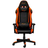 CANYON Deimos GС-4, Gaming chair, PU leather, Original foam and Cold molded foam, Metal Frame, Top gun mechanism, 90-165 dgree, 3D armrest, Class 4 gas lift, Nylon 5 Stars Base, 60mm PU caster, black+Orange.