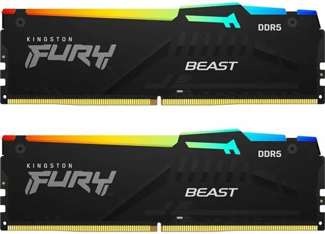 Kingston FURY Beast RGB DDR5 64GB (Kit of 2) 6000MHz CL40 memorija
