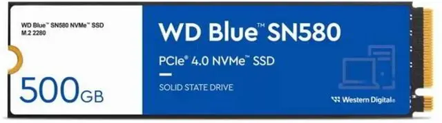 SSD Western Digital Blue™ SN580 500GB m.2 NVMe