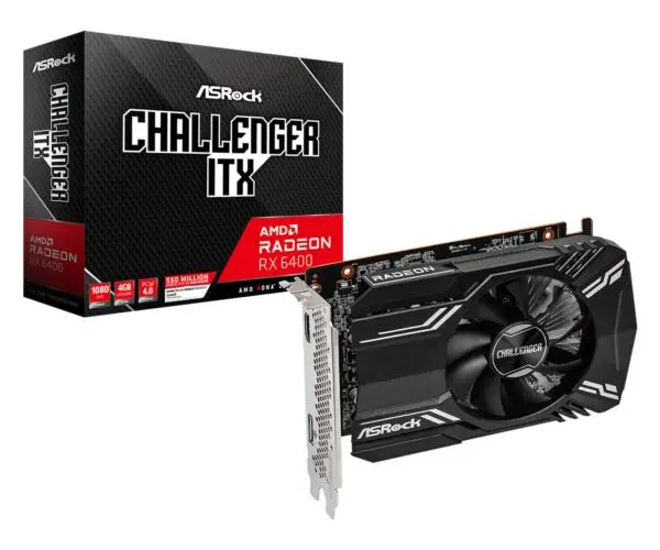 Asrock Radeon RX 6400 Challenger ITX 4G, 4GB GDDR6 ASR-RX6400 CLI 4G