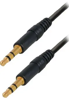 Transmedia Connecting cable. 3,5 mm 0,3m gold plated plugs