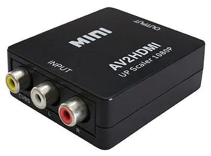 Transmedia AV to HDMI converter, with upscaler