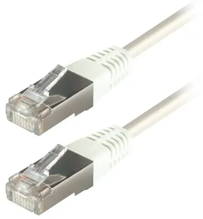 Transmedia S-FTP Cat5E Patch Kabel (RJ45), White, 0,5m
